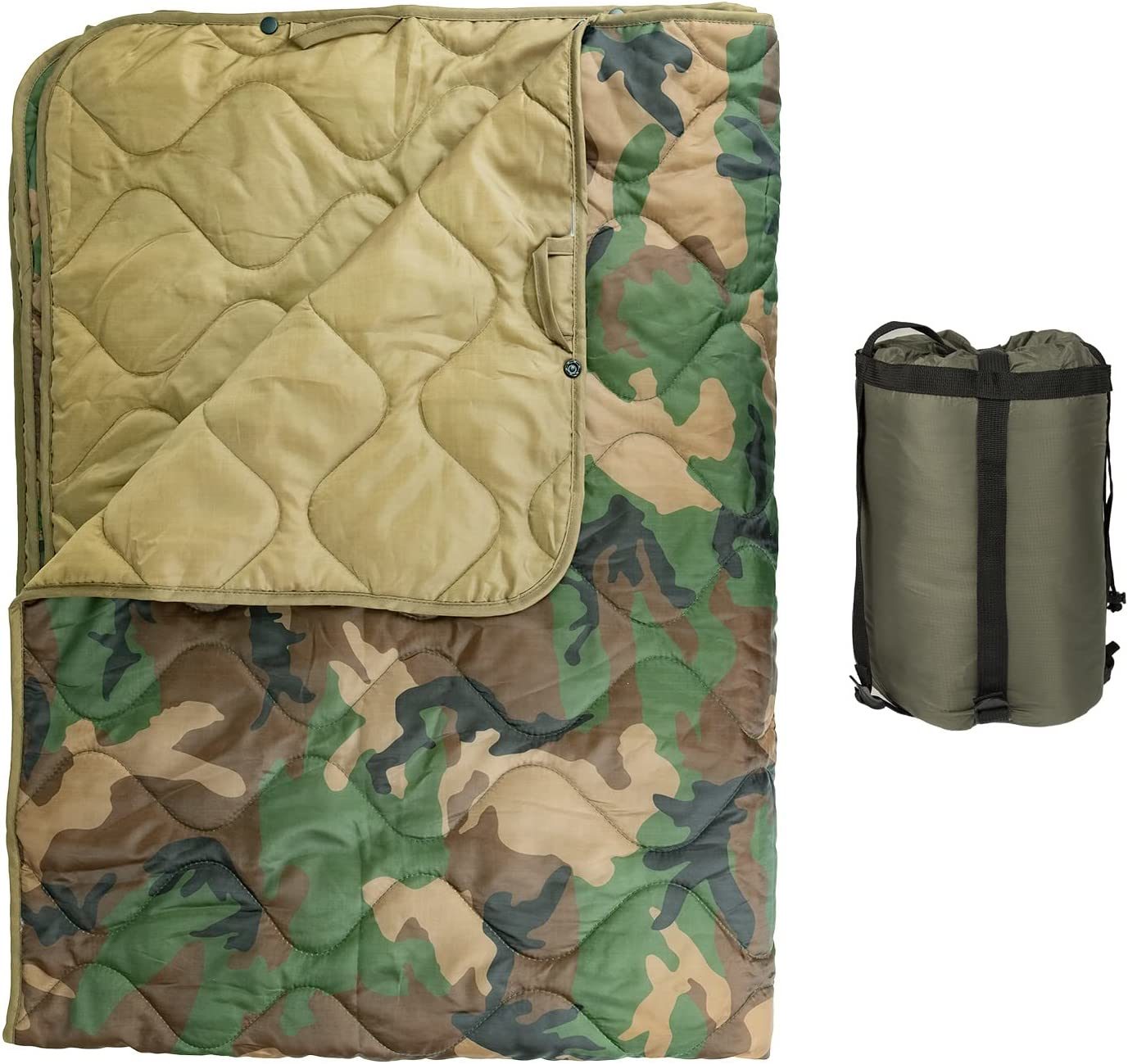 Kylebooker Camo Woobie Blanket Waterproof Poncho Liner for Outdoor Camping; Hiking; Hunting; Survival; Backpacking; Picnicking Doba